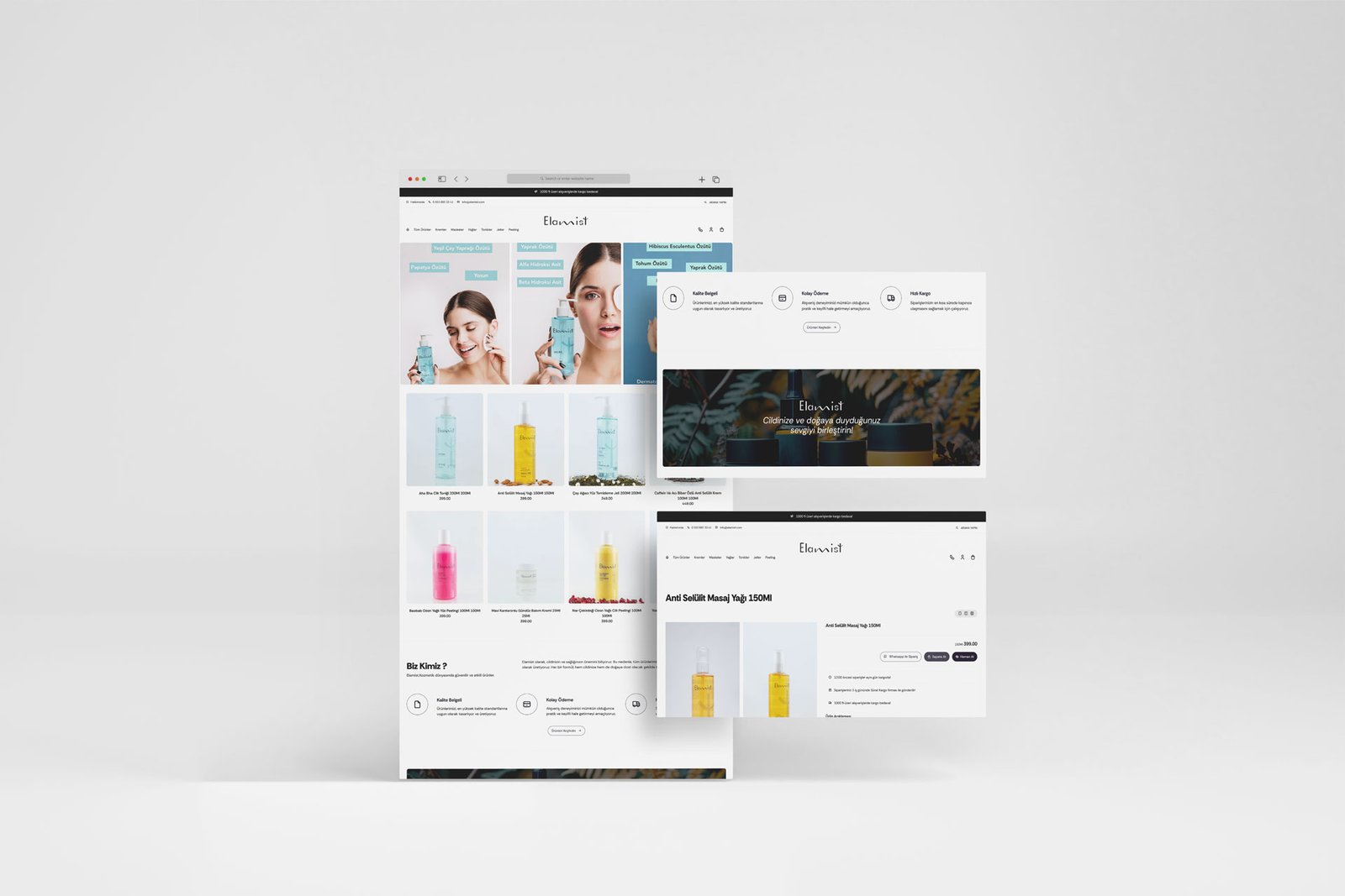 Elamist Kozmetik İçin Özel SEO Uyumlu Web Sitesi Tasarımı