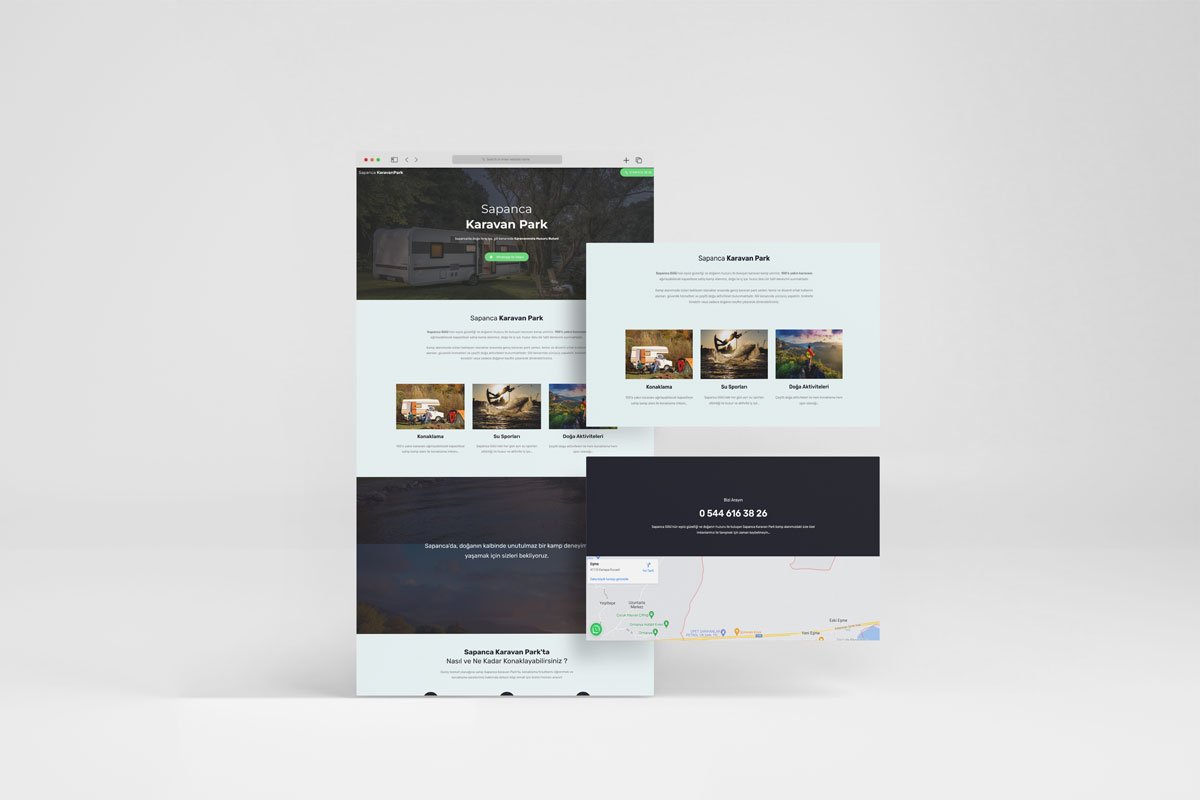 Sapanca Karavan Park için Web Site Tasarımı Hizmeti